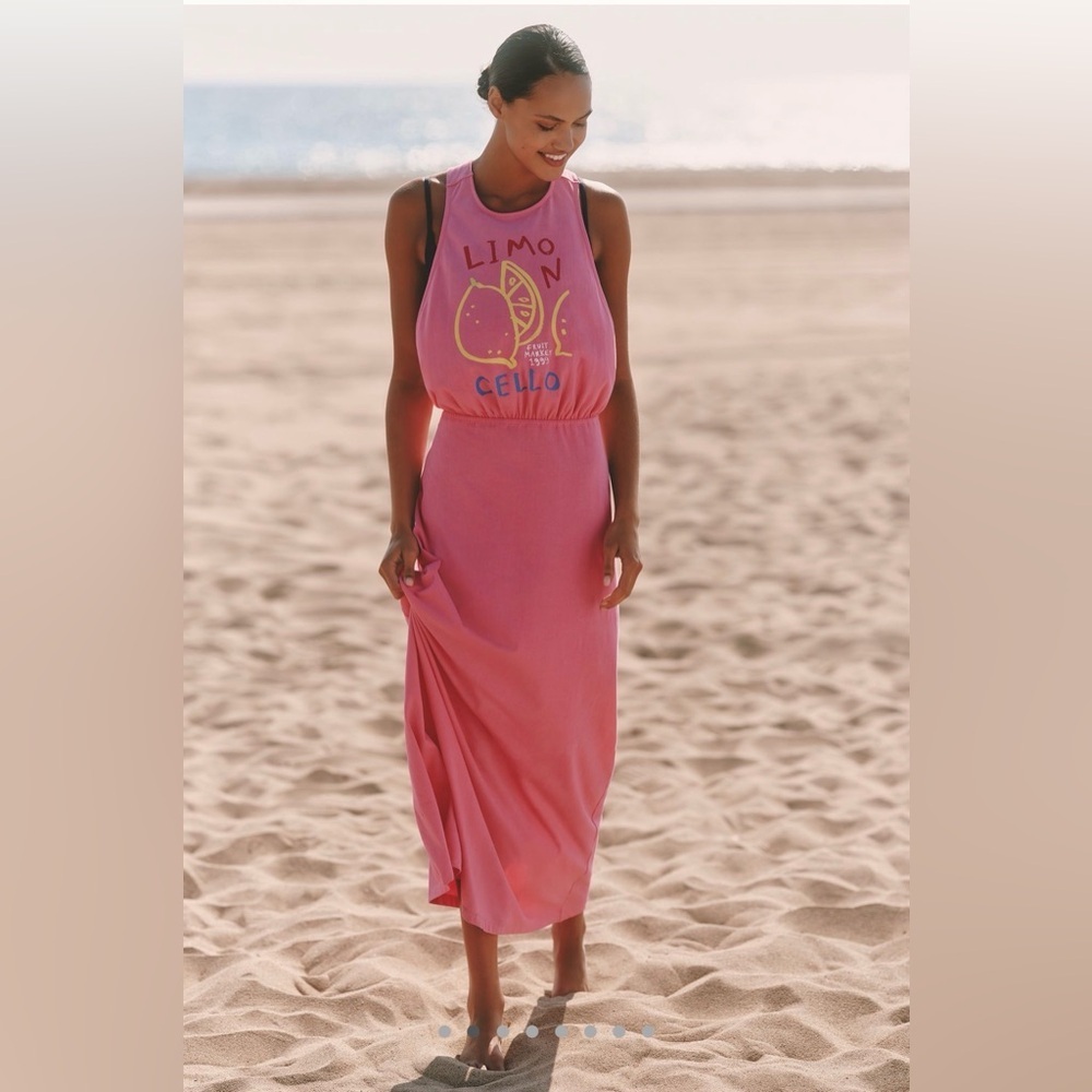 Anthropologie Jordan Nickson x Celandine Twist-Back T-Shirt Maxi Dress Size XL - Picture 3 of 4